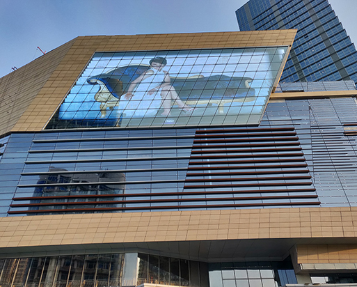 363sqm B1515 Mesh LED screen in Shandong mall